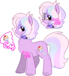 Size: 1255x1376 | Tagged: safe, artist:nyansockz, imported from derpibooru, oc, oc:cakepop, earth pony, bowtie, cutie mark, earth pony oc, glasses, reference sheet