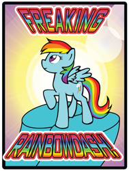 Size: 777x1027 | Tagged: artist needed, safe, imported from derpibooru, rainbow dash, pegasus, female, lens flare, raised hoof, solo