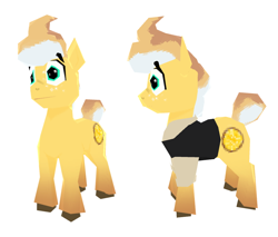 Size: 1064x906 | Tagged: safe, artist:marsminer, imported from derpibooru, oc, oc only, oc:lemon tart, pony, 3d, low poly, vrchat, vrchat avatar