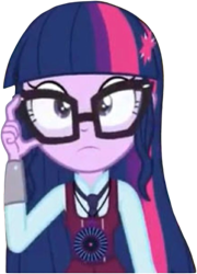 Size: 1814x2520 | Tagged: safe, edit, edited screencap, editor:mrtoonlover83, imported from derpibooru, screencap, sci-twi, twilight sparkle, human, equestria girls, background removed, clothes, crystal prep academy uniform, glasses, low quality, my little pony equestria girls: friendship games, not a vector, school uniform, simple background, solo, transparent background