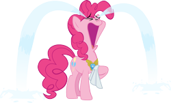 Size: 1526x924 | Tagged: safe, artist:awesomebrony, artist:ewized, pinkie pie, earth pony, pony, friendship is magic, .svg available, crying, element of laughter, eyes closed, female, mare, ocular gushers, open mouth, pinkie cry, simple background, solo, tissue, transparent background, vector