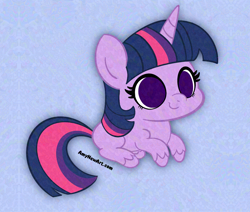 Size: 2450x2078 | Tagged: safe, artist:amynewblue, imported from derpibooru, twilight sparkle, unicorn, big eyes, chibi, horn, simple background, solo