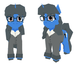 Size: 921x765 | Tagged: safe, artist:marsminer, imported from derpibooru, oc, oc only, oc:mint petal, pony, unicorn, 3d, horn, low poly, retro, solo, vrchat