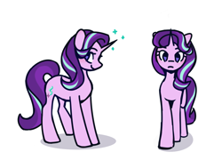 Size: 3848x2765 | Tagged: safe, artist:anazeml, artist:laymy, imported from derpibooru, starlight glimmer, pony, unicorn, female, horn, looking at you, mare, solo, sparkles, standing