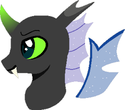 Size: 312x274 | Tagged: safe, artist:alejandrogmj, artist:wasisi, derpibooru exclusive, imported from derpibooru, oc, oc only, oc:wasisi, changeling, base used, bust, changeling oc, portrait, simple background, solo, transparent background