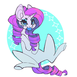 Size: 850x850 | Tagged: safe, artist:cutesykill, imported from derpibooru, rarity, pony, unicorn, beanbrows, big ears, blue eyes, blue eyeshadow, blue sclera, blue teeth, circle background, colored eyebrows, colored pinnae, colored sclera, colored teeth, eyebrows, eyelashes, eyeshadow, female, horn, lidded eyes, makeup, mare, no catchlights, purple mane, purple tail, raised hooves, ringlets, sharp teeth, sitting, solo, spread legs, spreading, tail, teeth, thick eyelashes, three quarter view, underhoof, unicorn horn, white coat