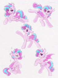 Size: 1536x2048 | Tagged: safe, artist:scheadar, imported from derpibooru, oc, oc only, oc:sweetie swirl, bat pony, pony, bat pony oc, bat wings, female, lying down, male, mare, prone, rearing, simple background, sitting, solo, sparkles, stallion, white background, wings