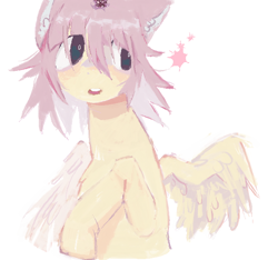 Size: 610x572 | Tagged: safe, artist:calmstate2, imported from derpibooru, pegasus, pony, crona, ponified, simple background, solo, soul eater, white background