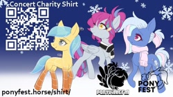 Size: 640x360 | Tagged: safe, imported from derpibooru, oc, oc:aerial soundwaves, oc:bit rate, oc:neural net, earth pony, pony, pony town, animated, pony town events, ponyfest, ponyfest x ponyvillefm 14th birthday, ponyvillefm, qr code, trio