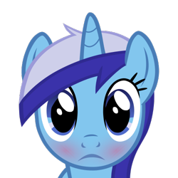 Size: 500x500 | Tagged: safe, imported from twibooru, minuette, pony, unicorn, .svg available, blushing, female, image, looking at you, mare, mare stare, show accurate, simple background, solo, svg, transparent background, vector