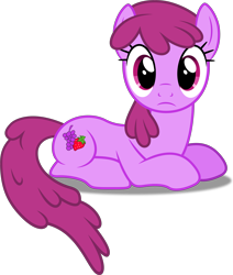 Size: 4118x4866 | Tagged: safe, artist:firlin123, berry punch, berryshine, earth pony, pony, .svg available, background pony, female, looking at you, lying down, mare, prone, simple background, solo, svg, transparent background, vector