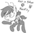 Size: 1608x1583 | Tagged: safe, artist:toricelli, imported from derpibooru, oc, oc:beefilly, oc:filly anon, oc:wanda, bee, bee pony, insect, original species, pony, clover, female, filly, flower, monochrome, rest in peace, solo