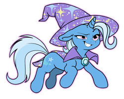 Size: 5000x4000 | Tagged: safe, artist:dddafterdark, imported from derpibooru, trixie, pony, unicorn, blue coat, curly mane, curly tail, female, floppy ears, hat, horn, pink eyes, simple background, solo, tail, transparent background, two toned mane, two toned tail, wizard hat, wizard robe