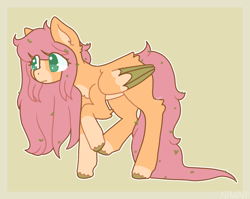 Size: 1700x1350 | Tagged: safe, artist:nawnii, imported from derpibooru, fluttershy, pony, alternate design, colored wings, multicolored wings, simple background, solo, wings