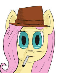 Size: 1000x1200 | Tagged: safe, artist:kroatische doge, imported from derpibooru, fluttershy, pony, cigarette, female, mare, meme, oppenheimer, smoking, solo