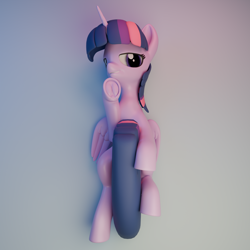 Size: 1920x1920 | Tagged: safe, artist:meng xin, imported from derpibooru, twilight sparkle, alicorn, pony, 3d, 3d model, fetish, hoof fetish, hooves, looking at you, lying down, solo, twilight sparkle (alicorn)