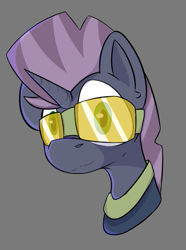 Size: 575x772 | Tagged: safe, artist:cotarsis, imported from derpibooru, oc, unicorn, glasses, gray background, horn, looking at you, simple background, solo, unicorn oc