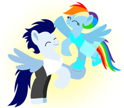 Size: 1239x1080 | Tagged: safe, artist:mlplary6, imported from derpibooru, rainbow dash, soarin', pegasus, pony, ballerina, ballet, clothes, female, male, mare, rainbowrina, shipping, soarindash, stallion, straight