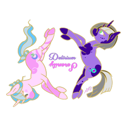 Size: 1200x1200 | Tagged: safe, imported from derpibooru, oc, oc:delirium, oc:serenity, bicorn, female, horn, multiple horns, siblings, sisters