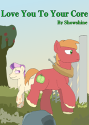 Size: 1393x1953 | Tagged: safe, imported from derpibooru, big macintosh, thorax, changeling, earth pony, crack shipping, disguise, disguised changeling, fanfic, fanfic art, fanfic cover, gay, male, shipping, story included, sweet apple acres, thoraxbigmac