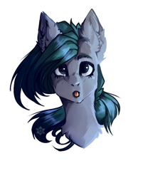 Size: 500x600 | Tagged: safe, artist:noizen, imported from derpibooru, oc, oc only, oc:silri whiteriver, pony, bust, portrait, simple background, tongue out, white background