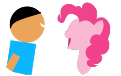 Size: 3446x2149 | Tagged: safe, artist:williamtheofficial, imported from derpibooru, pinkie pie, oc, oc:william, earth pony, human, pony, duo, duo male and female, female, male, mare, no eyes, simple background, transparent background