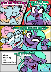 Size: 1240x1754 | Tagged: safe, artist:jully-park, imported from derpibooru, oc, oc:charlotte parker, oc:ella evans, earth pony, pegasus, pony, comic:how i meet my chaotic friends, comic