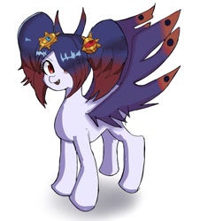 Size: 1085x1200 | Tagged: safe, artist:drawing4justice, imported from derpibooru, pegasus, pony, fanart, magic, pigtails, ponified, solo, warhammer (game), warhammer 40k