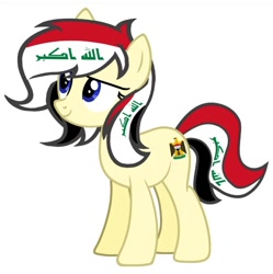 Size: 720x724 | Tagged: safe, artist:pedro720k_izzy_oficial, imported from derpibooru, oc, pony, iraq, nation ponies, ponified, solo