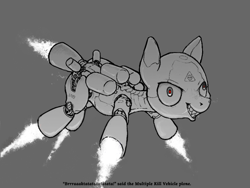 Size: 1600x1200 | Tagged: safe, artist:darkdoomer, imported from ponybooru, oc, original species, plane pony, pony, multiple kill vehicle, plane, rocket engine