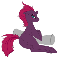 Size: 2143x2143 | Tagged: safe, artist:byteslice, artist:squeezymouse, imported from derpibooru, tempest shadow, pony, unicorn, .svg available, broken horn, eye scar, facial scar, floppy ears, horn, looking at you, looking back, looking back at you, lying down, monochrome, on side, pillow, scar, simple background, sketch, svg, transparent background, vector