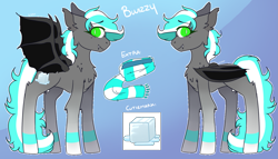 Size: 2081x1191 | Tagged: safe, artist:amiicommissions, imported from derpibooru, oc, oc:bwizzy, bat pony, pony, female, mare, reference sheet, solo