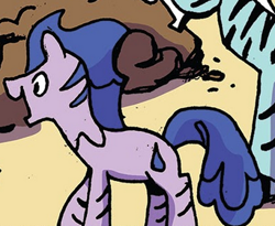 Size: 342x281 | Tagged: safe, artist:andy price, idw, imported from derpibooru, zebra, spoiler:comic, friendship is magic #90, happy, my little pony: friendship is magic (idw), season 10, unnamed character, unnamed zebra