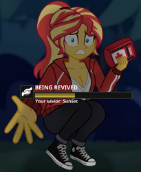 Size: 5406x6597 | Tagged: safe, artist:emeraldblast63, imported from derpibooru, sunset shimmer, equestria girls, commission, left 4 dead