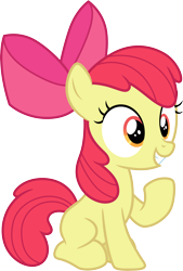 Size: 3000x4432 | Tagged: safe, artist:cloudy glow, imported from derpibooru, apple bloom, apple bloom's bow, bow, female, hair bow, simple background, transparent background, vector