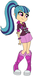 Size: 233x532 | Tagged: safe, artist:selenaede, artist:taktak11, imported from derpibooru, sonata dusk, human, equestria girls, base used, boots, clothes, eyeshadow, female, gem, human coloration, makeup, shirt, shoes, simple background, siren gem, skirt, socks, solo, spiked wristband, white background, wristband