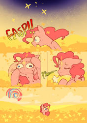 Size: 2733x3866 | Tagged: safe, artist:piesinful, imported from derpibooru, pinkie pie, pony, comic:unlucky day, fanfic:cupcakes, comic, flower, no dialogue