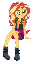 Size: 1900x3596 | Tagged: safe, artist:gmaplay, imported from derpibooru, sunset shimmer, human, equestria girls, equestria girls series, overpowered (equestria girls), my little pony equestria girls: better together, sitting, solo