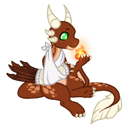 Size: 1066x1070 | Tagged: safe, artist:kazmuun, imported from derpibooru, oc, oc:ash, wyvern, bandage, fire, simple background, solo, transparent background