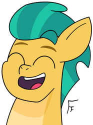 Size: 1914x2566 | Tagged: safe, artist:frownfactory, imported from derpibooru, hitch trailblazer, eyes closed, g5, male, my little pony: tell your tale, open mouth, simple background, smiling, solo, transparent background