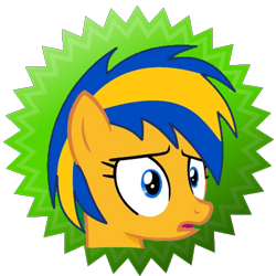 Size: 500x500 | Tagged: safe, artist:mlpfan3991, imported from derpibooru, oc, oc only, oc:flare spark, pegasus, pony, concerned, female, simple background, solo, sticker, transparent background