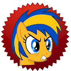 Size: 500x500 | Tagged: safe, artist:mlpfan3991, imported from derpibooru, oc, oc only, oc:flare spark, pegasus, pony, angry, female, simple background, sticker, transparent background