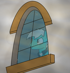 Size: 960x1009 | Tagged: safe, imported from derpibooru, oc, oc only, oc:peep(tacomancer), pegasus, pony, canterlot castle, grumpy, looking out the window, pegasus oc, simple background, simple shading, tired, wings