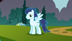 Size: 2560x1440 | Tagged: safe, imported from derpibooru, screencap, soarin', pegasus, pony