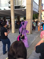 Size: 2448x3264 | Tagged: safe, imported from derpibooru, twilight sparkle, 2014, fursuit, galacon, irl, outdoors, photo, ponysuit