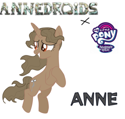 Size: 3962x3776 | Tagged: safe, artist:earth.loser, imported from derpibooru, pony, unicorn, anne (annedroids), annedroids (tv show), crossover, horn, tail, tv show, wavy hair, wavy tail