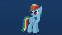 Size: 2560x1440 | Tagged: safe, imported from derpibooru, rainbow dash, pegasus, pony, night, surprised