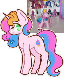 Size: 1290x1549 | Tagged: safe, artist:nawnii, imported from derpibooru, sweetie swirl, pony, unicorn, horn, solo, toy