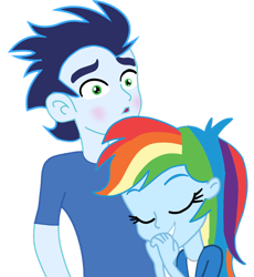 Size: 1280x1389 | Tagged: safe, artist:soarindasher10, imported from derpibooru, rainbow dash, soarin', human, equestria girls, female, male, shipping, simple background, soarindash, straight, transparent background