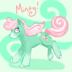 Size: 2048x2048 | Tagged: safe, artist:cloudpeakskate, imported from derpibooru, minty, earth pony, pony, female, g3, high res, mare, solo